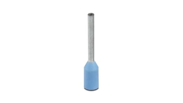 Phoenix Contact Insulated Ferrule, 8 mm Pin Length, 0.8 mm Pin Diameter, Blue 24 AWG Wire Size | 3201364