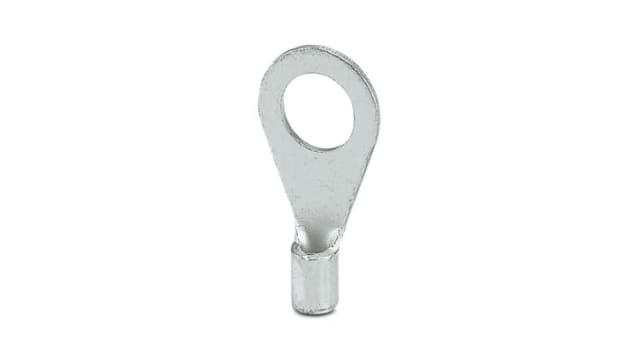Phoenix Contact Uninsulated Ring Terminal, M6 Stud Size 17 AWG 14 AWG Wire Size, Silver | 3240080