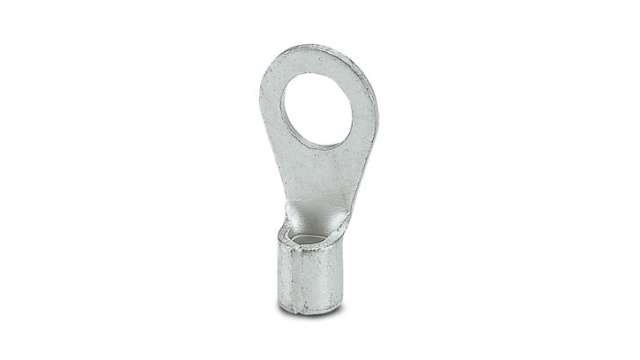 Phoenix Contact, C-RC 6/M6 Uninsulated Ring Terminal, M6 Stud Size 14 AWG 10 AWG Wire Size, Silver | 3240085