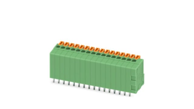 Phoenix Contact PCB Terminal Block, 16-Contact, 2.54 mm Pitch, Wave Soldering Mount, 1 Row | 1789074