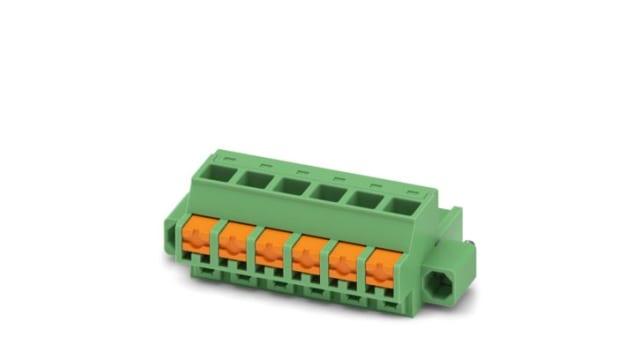 Phoenix Contact, 5.08mm Pitch, FKCOR, 6 Way, , Pluggable Terminal Block, Plug, Screw Mount, Push In Spring Termination, | 1861506