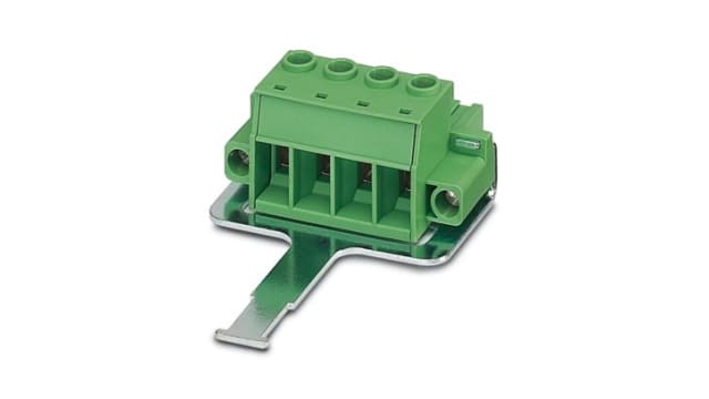 Phoenix Contact PCB Terminal Block, 4-Contact, 10.16 mm Pitch, Push-in, 1 Row Screw | 1970359