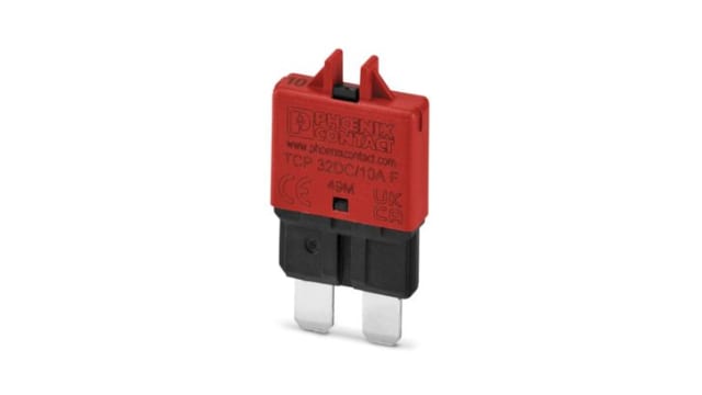 Phoenix Contact Thermal Circuit Breaker - TCP  Single Pole 32V dc Voltage Rating On Base Element, 10A Current Rating | 1499942