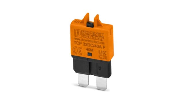Phoenix Contact Thermal Circuit Breaker - TCP  Single Pole 32V dc Voltage Rating On Base Element, 40A Current Rating | 1499947