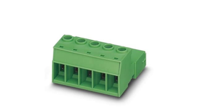 Phoenix Contact PCB Terminal Block, 5-Contact, 10.16 mm Pitch, Push-in, 1 Row Screw | 1969409