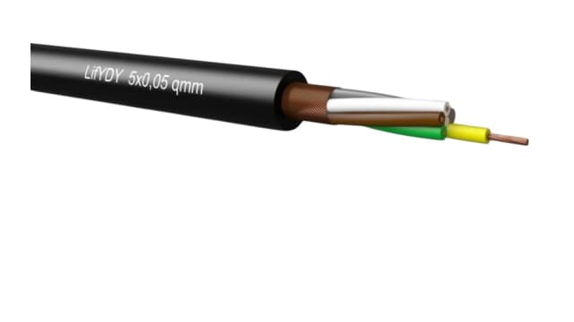 Kabeltronik 340 Series Multicore Industrial Cable, 3 Cores, 0.05 mm², 100m, Copper Spiral Shield, Control Cable | 340300500