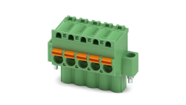Phoenix Contact PCB Terminal Block, 5-Contact, 5.08 mm Pitch, Push-in, 1 Row Socket | 1873838