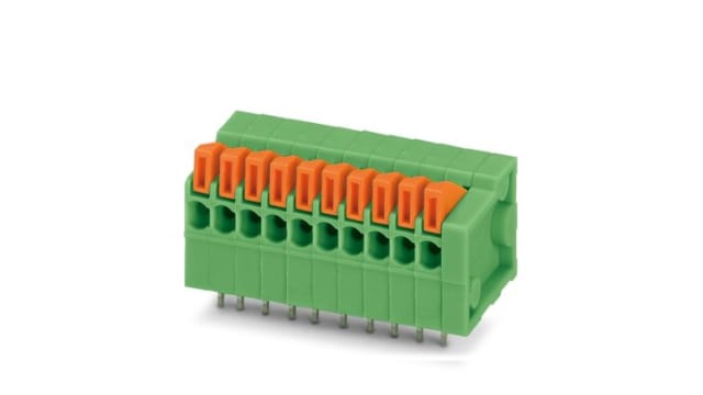 Phoenix Contact PCB Terminal Block, 3-Contact, 2.54 mm Pitch, Wave Soldering Mount, 1 Row | 1789317