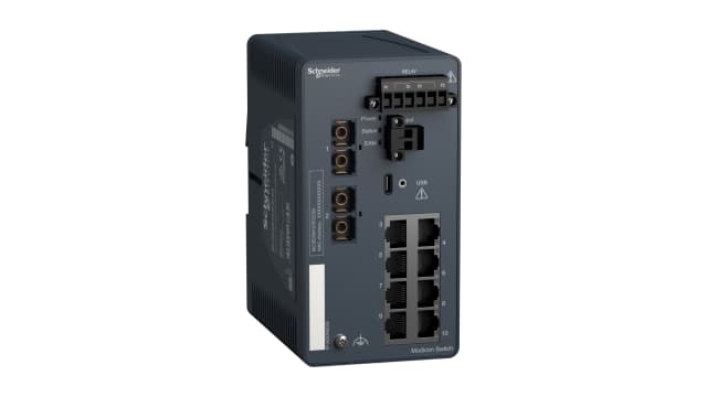 Schneider Electric MCSESM103F2CS0, Managed 10 Port Network Switch | MCSESM103F2CS0