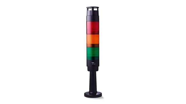 AUER Signal CT5 Series Amber, Green, Red Signal Tower, 3 Lights, 24 V, Tube Mounted | CT5-Q10