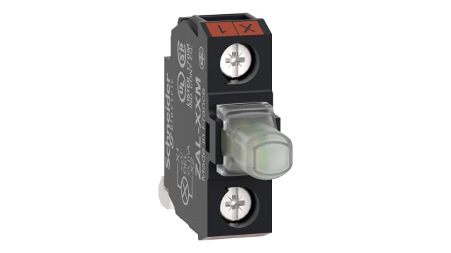 Harmony Series Contact Block for Use with Push Buttons, 24V, Red Light | ZALVB4M