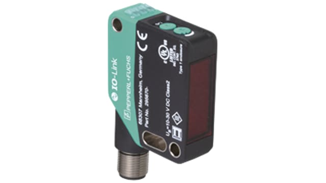 Pepperl + Fuchs Background Suppression Photoelectric Sensor, F Shaped Sensor, 30 → 300 m Detection Range IO-LINK | OBT300-R200-2EP-IO-V1