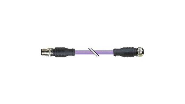 B&R Female 4 way Straight to Male 4 way Straight Industrial Automation Cable Assembly, 50.0 m | X67CA0X01.0500