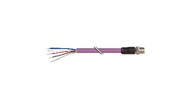 B&R Male 4 way Straight to Unterminated Industrial Automation Cable Assembly | X67CA0X41.0010