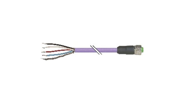 B&R Male 5 way Straight to Female 5 way Unterminated Industrial Automation Cable Assembly, 50.0 m | X67CA0C22.0500