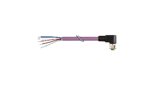 B&R Female 5 way Right Angle to 5 way Unterminated Industrial Automation Cable Assembly, 20.0 m | X67CA0C32.0200