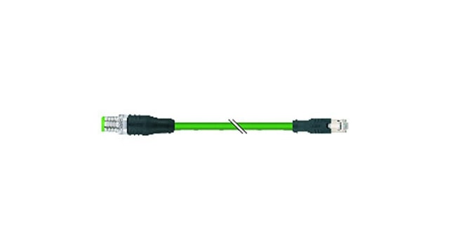 B&R Male 4 way Straight to Male 4 way Straight Industrial Automation Cable Assembly, 1 m | X67CA0E41.0010