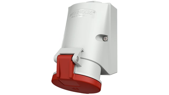 MENNEKES Straight IP44 Industrial Interlock Socket 5, Earthing Position 6h, 32A, 400 V | 1557