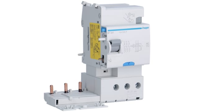 Hager BF RCCB, 40A, 3P Pole, 300mA, Type AC | BF341
