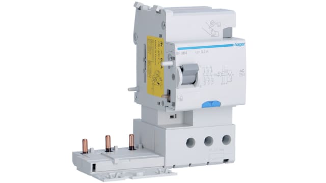 Hager BF RCCB, 63A, 3P Pole, 300mA, Type AC | BF364