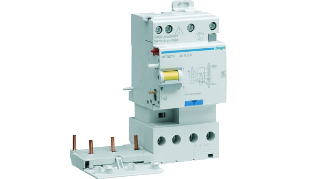 Hager BFC RCCB, 25A, 3P+N Pole, 300mA, Type AC | BFC925F