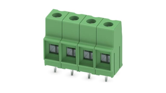 Phoenix Contact PCB Terminal Block, 4-Contact, 10.16mm Pitch, Wave Soldering, 1-Row, Plug In, Screw Termination | 1774234