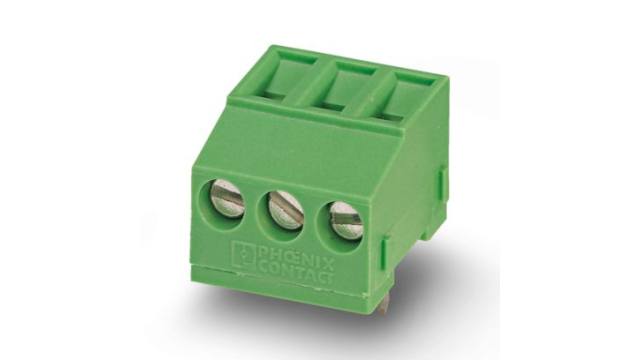 Phoenix Contact PCB Terminal Block, 3-Contact, 5 mm Pitch, Wave Soldering Mount, 1 Row | 1717088