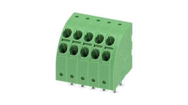 Phoenix Contact PCB Terminal Block, 5-Contact, 3.5 mm Pitch, Wave Soldering Mount, 1 Row | 1724951