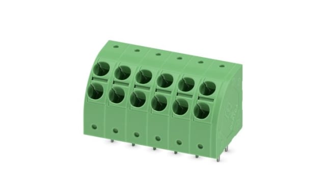 Phoenix Contact PCB Terminal Block, 6-Contact, 5 mm Pitch, Wave Soldering Mount, 1 Row | 1725354
