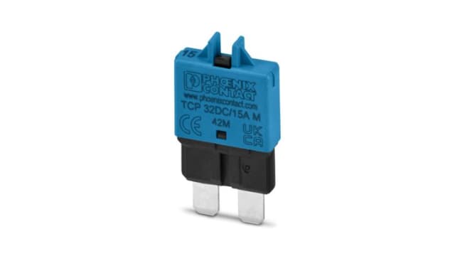 Phoenix Contact Thermal Circuit Breaker -  Single Pole 32V dc Voltage Rating Base Mounting, 15A Current Rating | 1499968