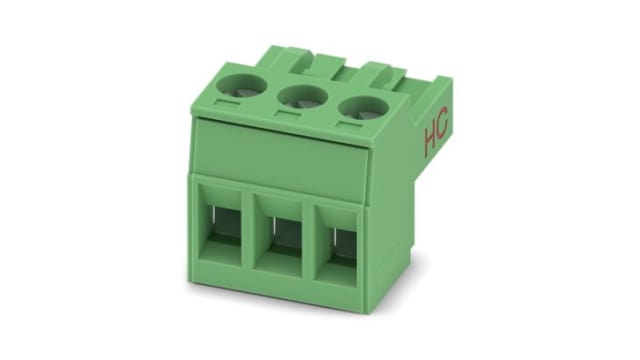 Phoenix Contact PCB Terminal Block, 3-Contact, 5mm Pitch, Push-In, 1-Row, Socket Termination | 1926248