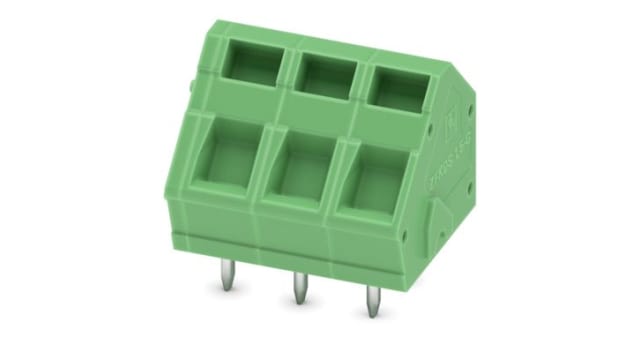 Phoenix Contact PCB Terminal Block, 3-Contact, 5mm Pitch, Wave Soldering, 1-Row, Push In Spring Termination | 1933969