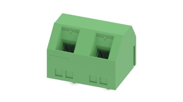 Phoenix Contact PCB Terminal Block, 2-Contact, 7.62 mm Pitch, Wave Soldering Mount, 1 Row | 1718605