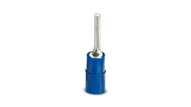 Phoenix Contact Hooked Insulated Blade terminal plug 23.5 mm Blade Length, 14 AWG to 16 AWG, Blue | 3240066