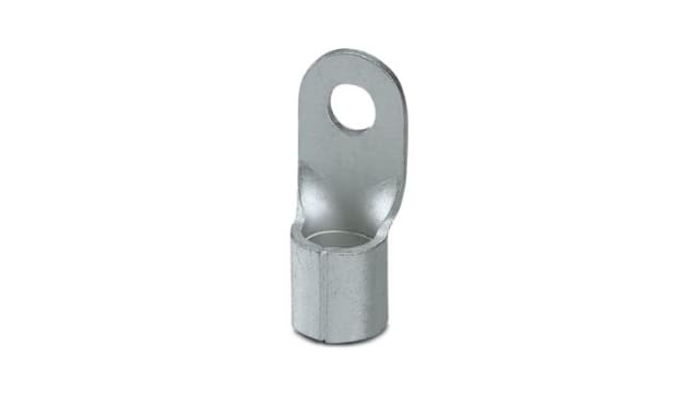 Phoenix Contact, C-RC 35/M6 Uninsulated Ring Terminal, M6 Stud Size 2 AWG 2 AWG Wire Size, Silver | 3240105