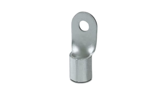 Phoenix Contact, C-RC Uninsulated Ring Terminal, M8 Stud Size 2/0 AWG 2/0 AWG Wire Size, Silver | 3240116