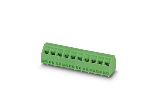 Phoenix Contact PCB Terminal Block, 6-Contact, 5.08mm Pitch, Wave Soldering, 1-Row, Plug In, Screw Termination | 1869253