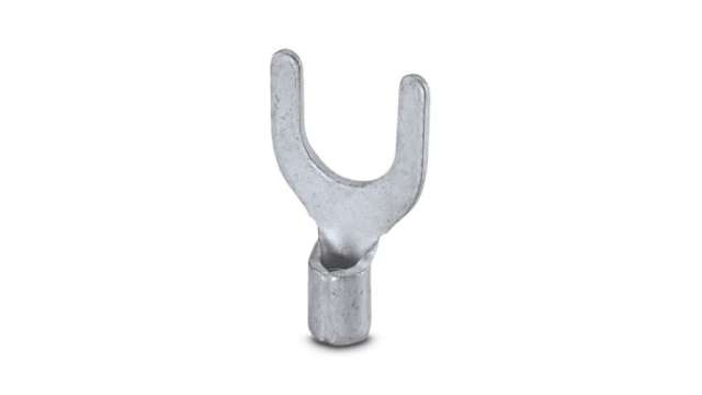 Phoenix Contact Uninsulated Fork Terminal, 17 AWG to 13 AWG, M6 Stud Size, Silver | 3240146