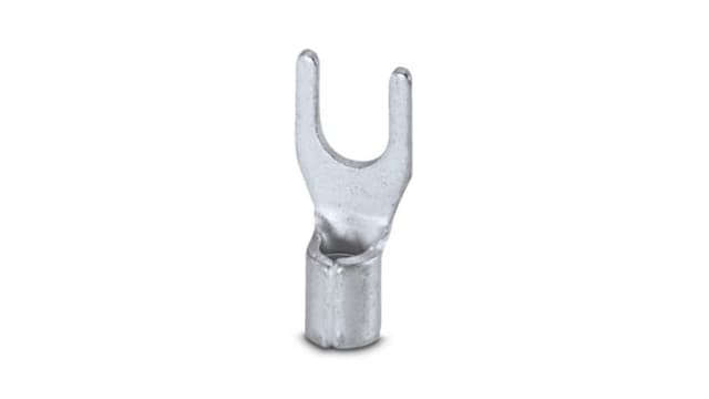 Phoenix Contact, C-FC Uninsulated Fork Terminal, 13 AWG to 9 AWG, M5 Stud Size, Silver | 3240149