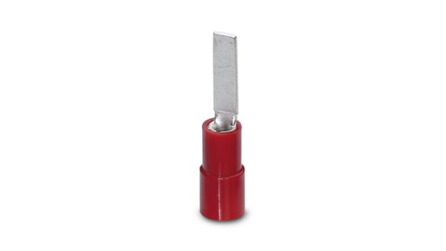 Phoenix Contact Hooked, C-BCSI Insulated Blade Terminal 19.5 mm Blade Length, 16 AWG to 22 AWG, Red | 3240531