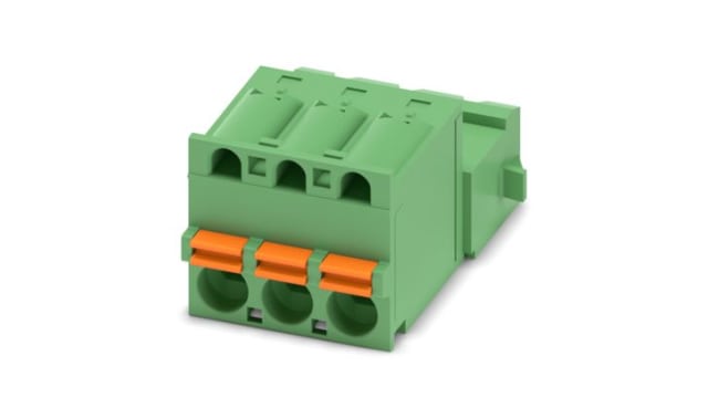 Phoenix Contact PCB Terminal Block, 3-Contact, 5.08mm Pitch, Push-In, 1-Row, Socket Termination | 1925870