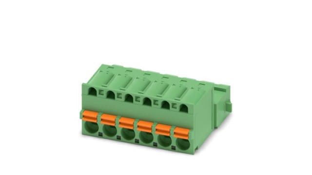 Phoenix Contact PCB Terminal Block, 6-Contact, 5.08mm Pitch, Push-In, 1-Row, Socket Termination | 1925906