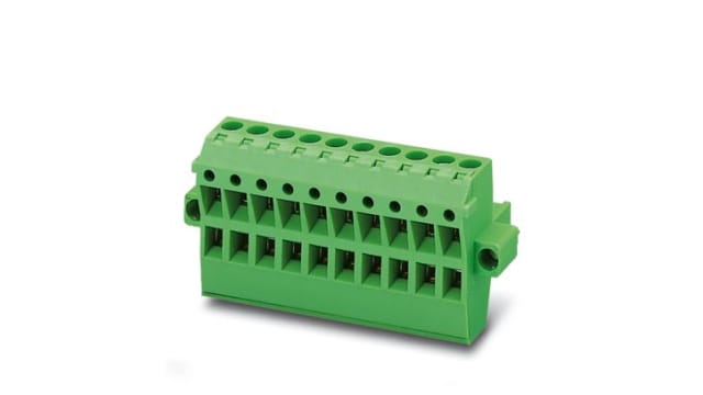 Phoenix Contact PCB Terminal Block, 2-Contact, 5.08mm Pitch, Push-In, 1-Row, Socket Termination | 1853104