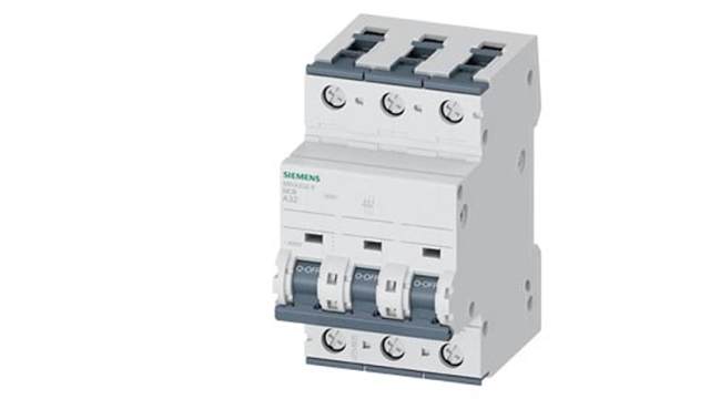 Siemens SENTRON 5SY4 Miniature Circuit Breaker, 3-Pole, 32 A, Type A, 400 V ac AC, 60 V dc DC, 10 kA Breaking Capacity | 5SY4332-5