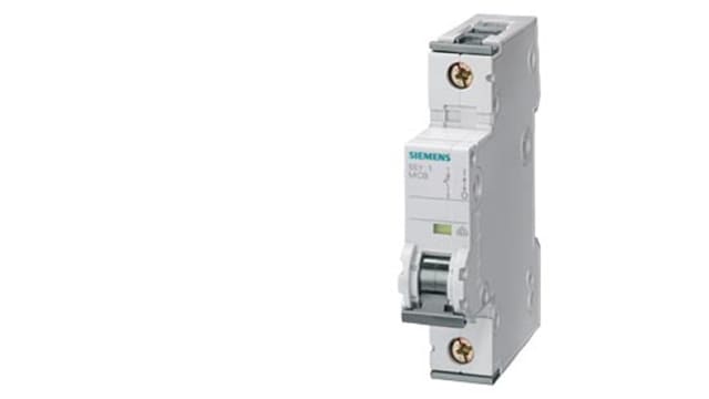 Siemens SENTRON 5SY8 Miniature Circuit Breaker, 1-Pole, 8 A, Type C, 400 V ac AC, 60 V dc DC, 40 kA Breaking Capacity | 5SY8108-7