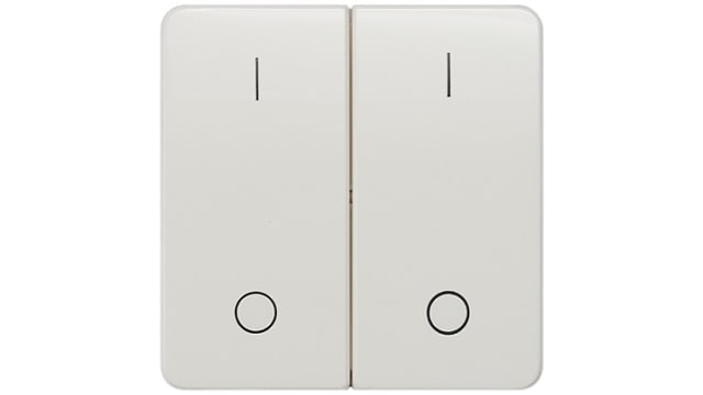 Siemens White, 2 Way Push Button, 2 Gang, 5TG79 | 5TG7962