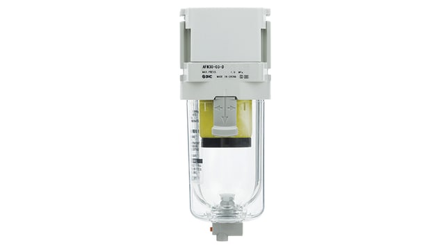 SMC 1500 L/min 1/4 in Pneumatic Separator, 0.3 μm filtration, 0.05 MPa to 1.0 Mpa | AFM20-N02-Z-D