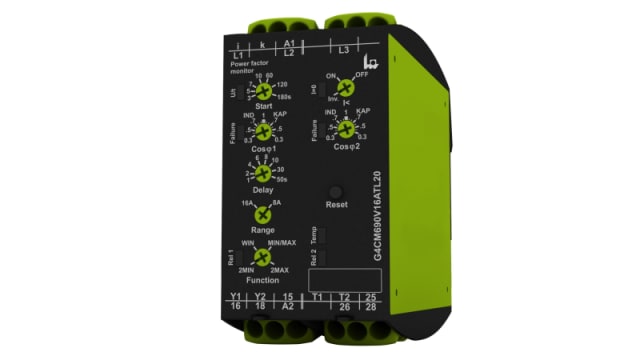 Tele Phase Monitoring Relay, 1, 3 Phase, DIN Rail | G4CM690V16ATL20 230VAC