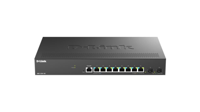 D-Link Multi-Gigabit Smart Managed Switch with 2 x 10G SFP+ ports, Managed 10 Port Network Switch With PoE EU | DMS-1250-10S/E