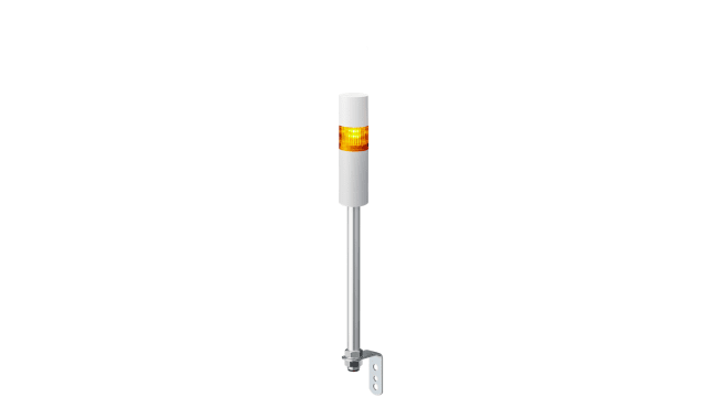 Patlite LR5 Series Amber Buzzer Signal Tower, 1 Lights, 24 V dc, Pole Mount | LR5-102LEBW-Y